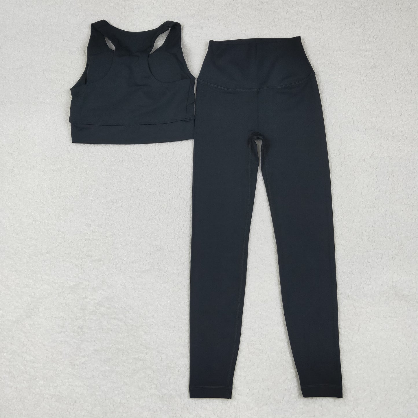 USA-Shop GSPO2038 Adult Black Color Tank Top Pants Woman Yoga Outfits