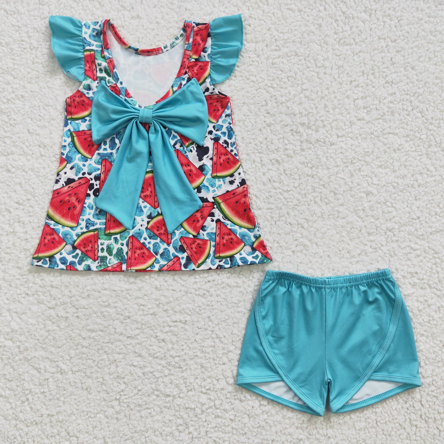(Promotion)Girls watermelon print summer outfit GSSO0137