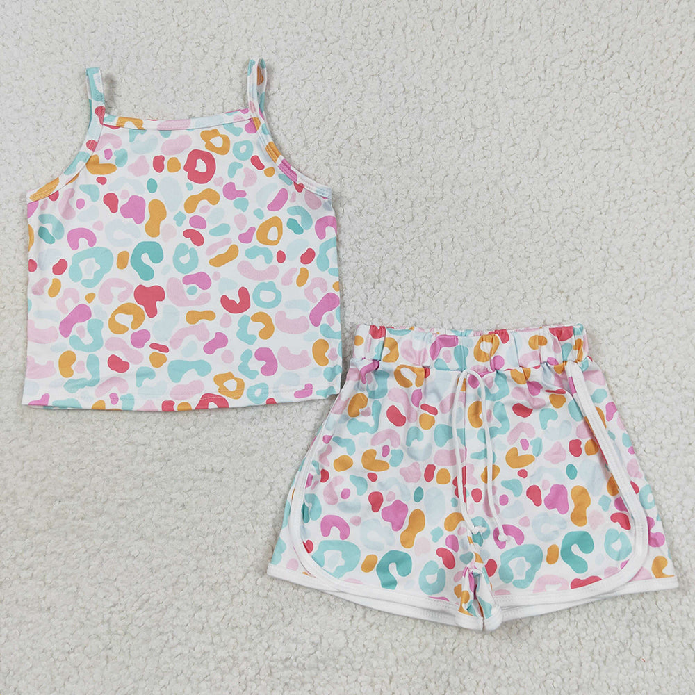 Colorful Leopard Sisters Summer Matching Clothes