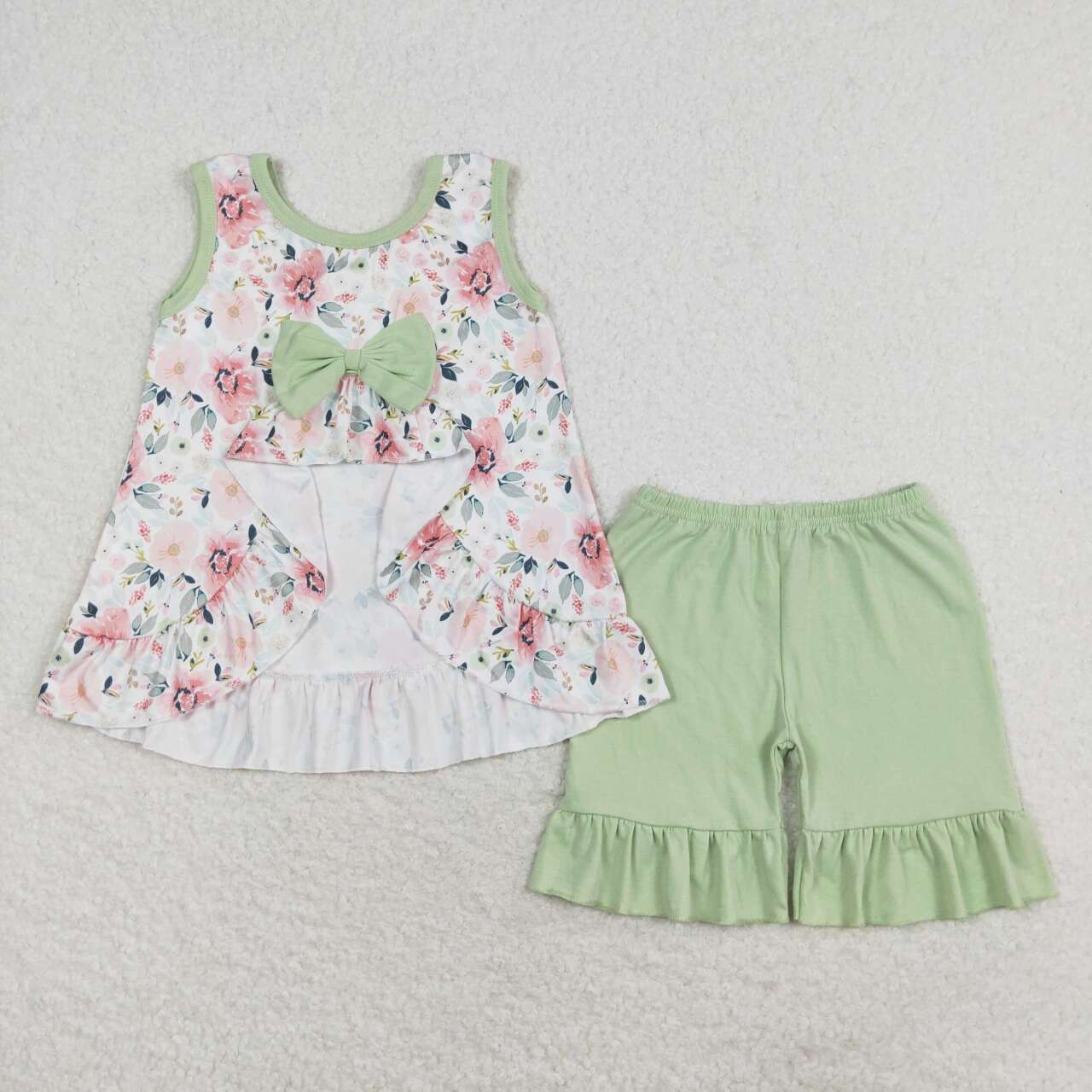 I LOVE DAD Flowers Print Sisters Summer Matching Clothes