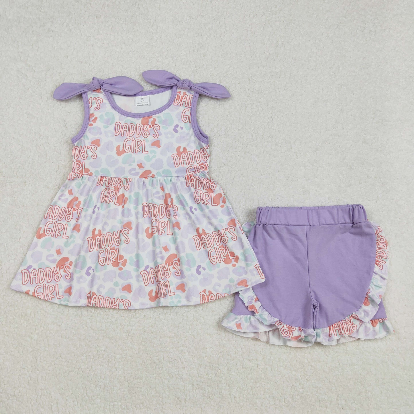 DADDY'S GIRL Girls Summer Clothes Set Sisters Wear