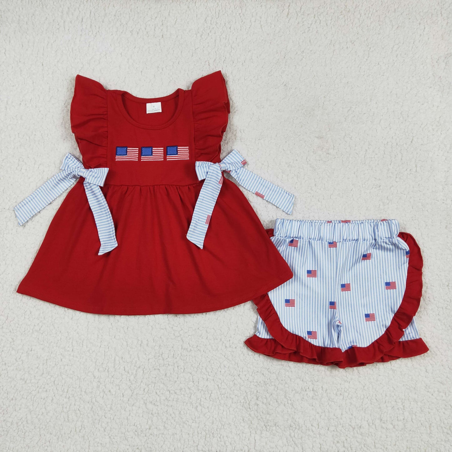 Flag Print Sibling 4th of July Matching Clothes