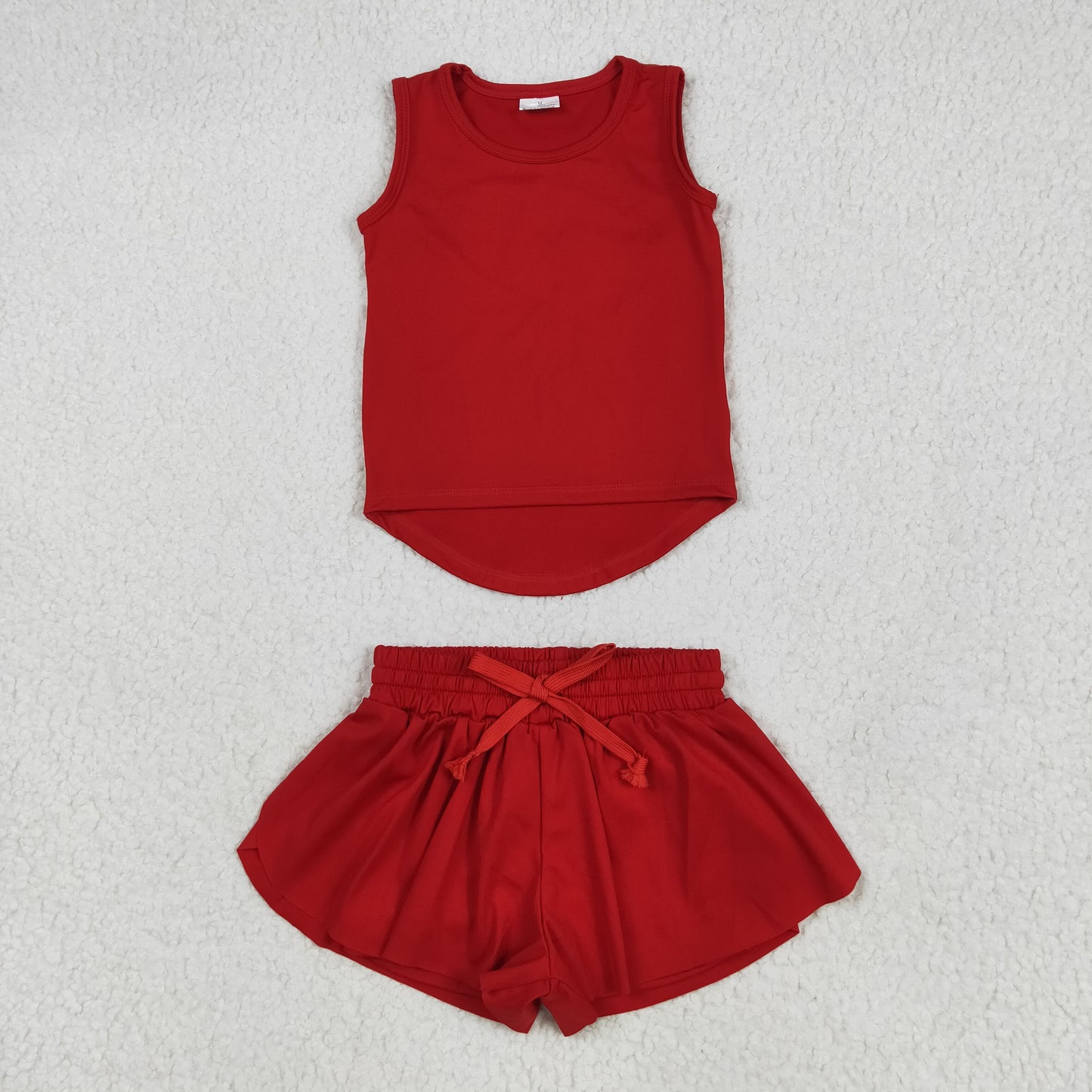 9 Colors Tank Top Shorts Girls Summer Yoga Clothes Set Sisters Wear
