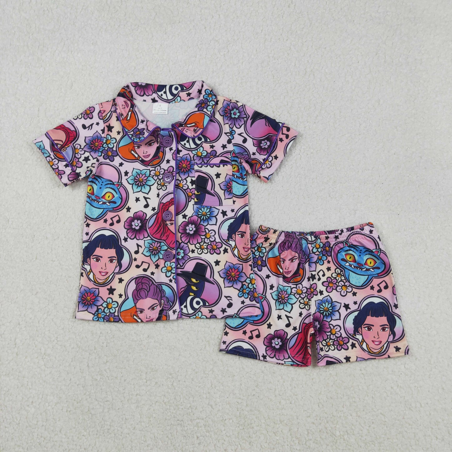 Cartoon Demon Movie Flowers Print Family Matching Clothes