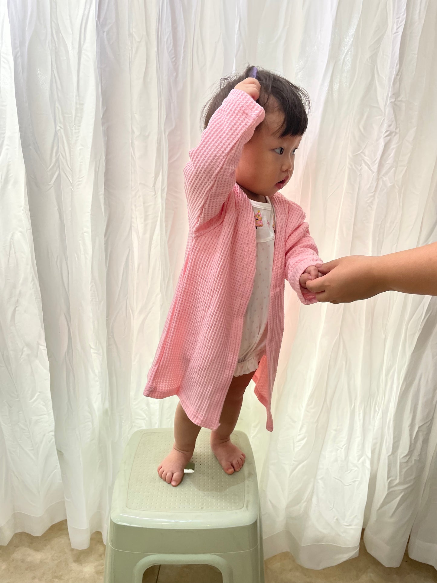 GT0249 Light pink long sleeve girls fall cardigan