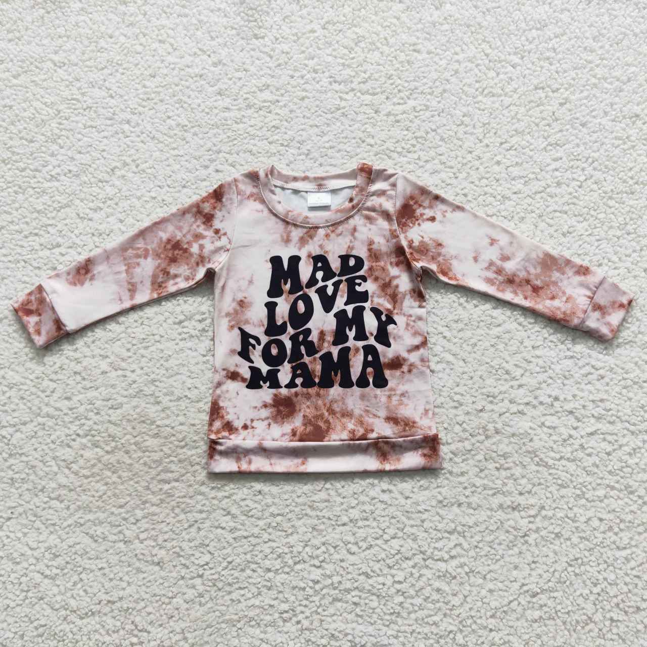 GT0279 Kids love my MAMA tie-dye print tee shirts top