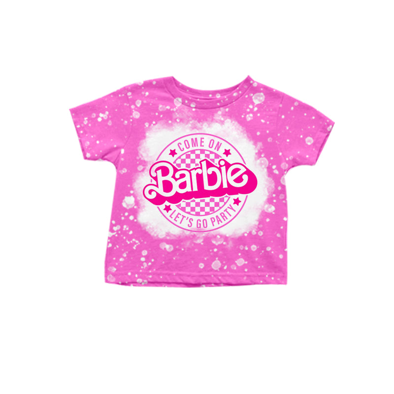(Pre-order) GT0292 Let's go party pink BA print girls tee shirts top