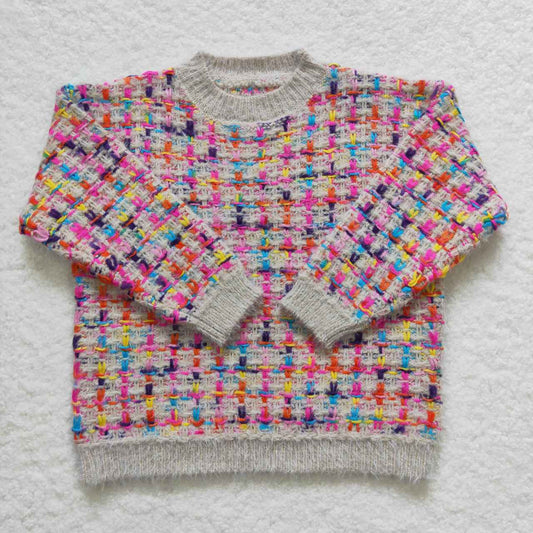 GT0302 Colorful Girls Fall Long Sleeve Sweaters