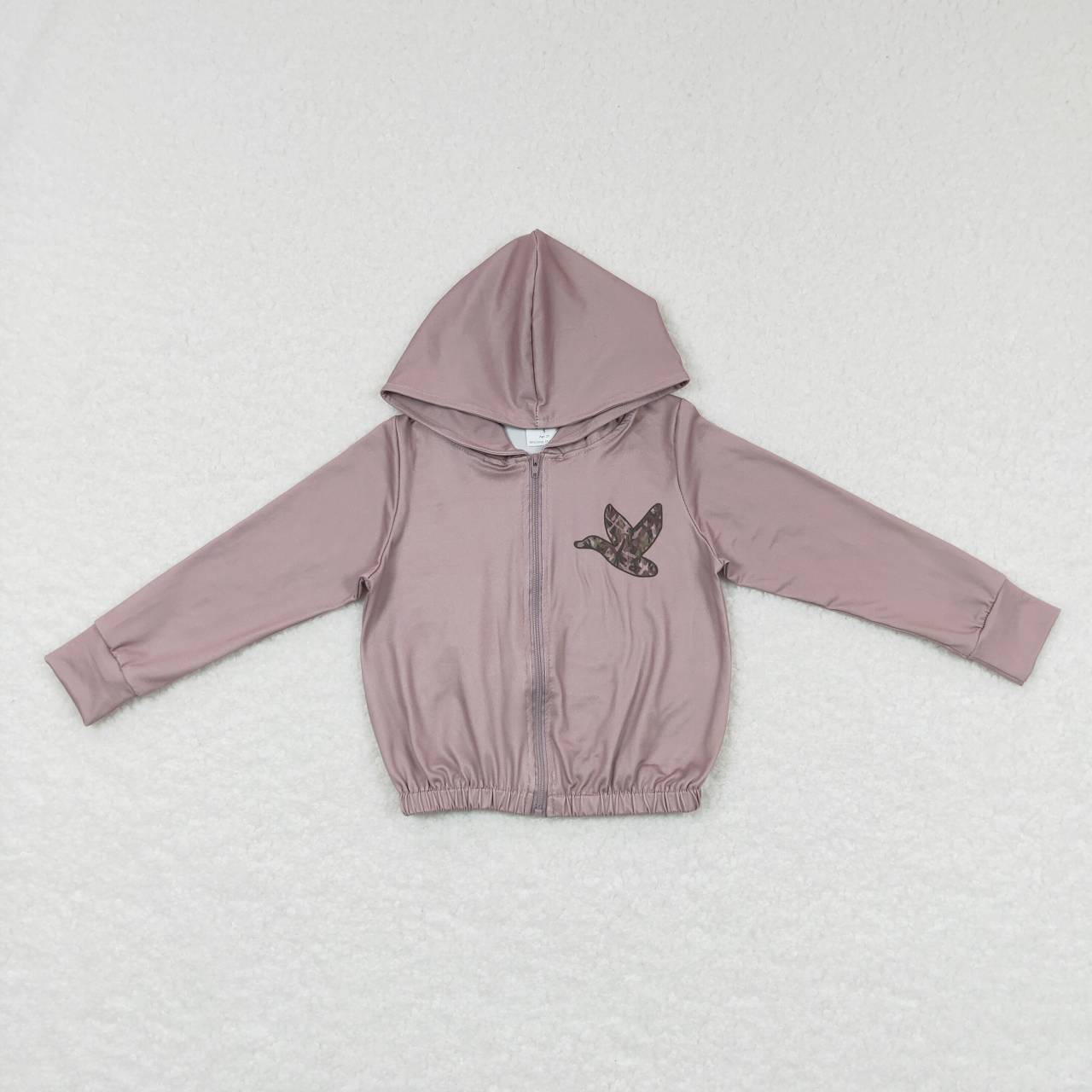 GT0336 Girls Duck Print Hoodie Zipper Jacket