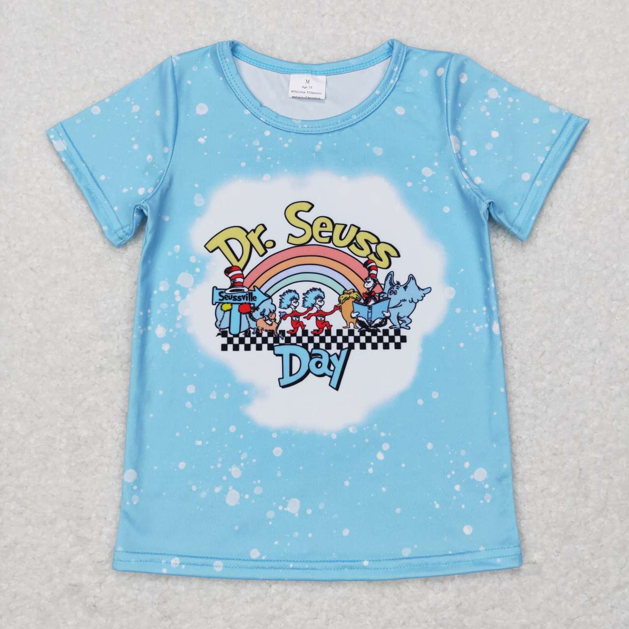 GT0365 Blue Dr. Reading Print Kids Tee Shirt Top