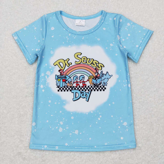 GT0365 Blue Dr. Reading Print Kids Tee Shirt Top