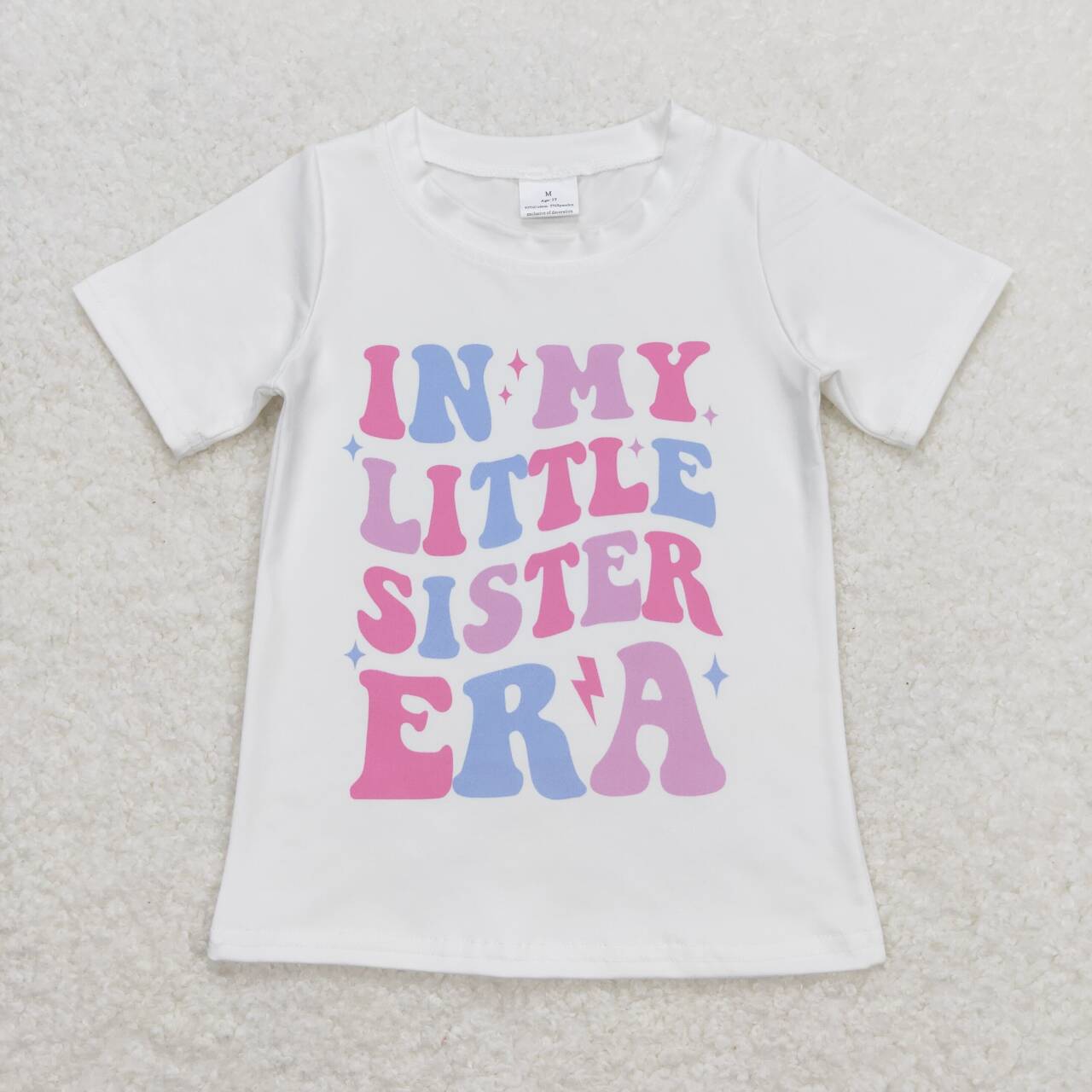 GT0507 Little Sister Singer Swiftie Print Girls Summer Tee Shirts Top