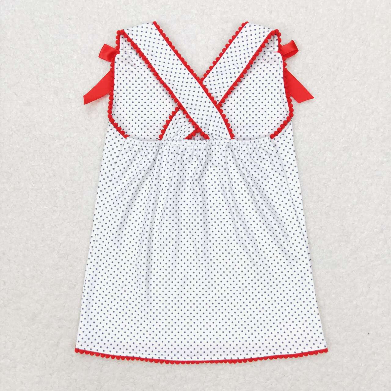 GSSO1414 Flags Embroidery Top Red Shorts Girls 4th of July Clothes Set