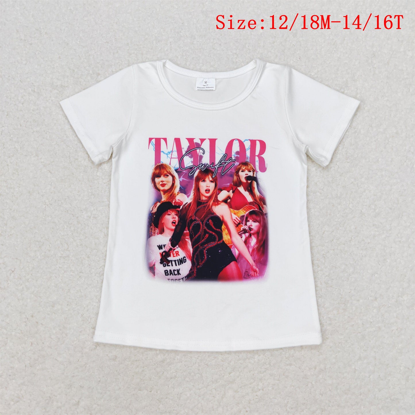 GT0604 Singer Swiftie Print Girls Summer Tee Shirts Top