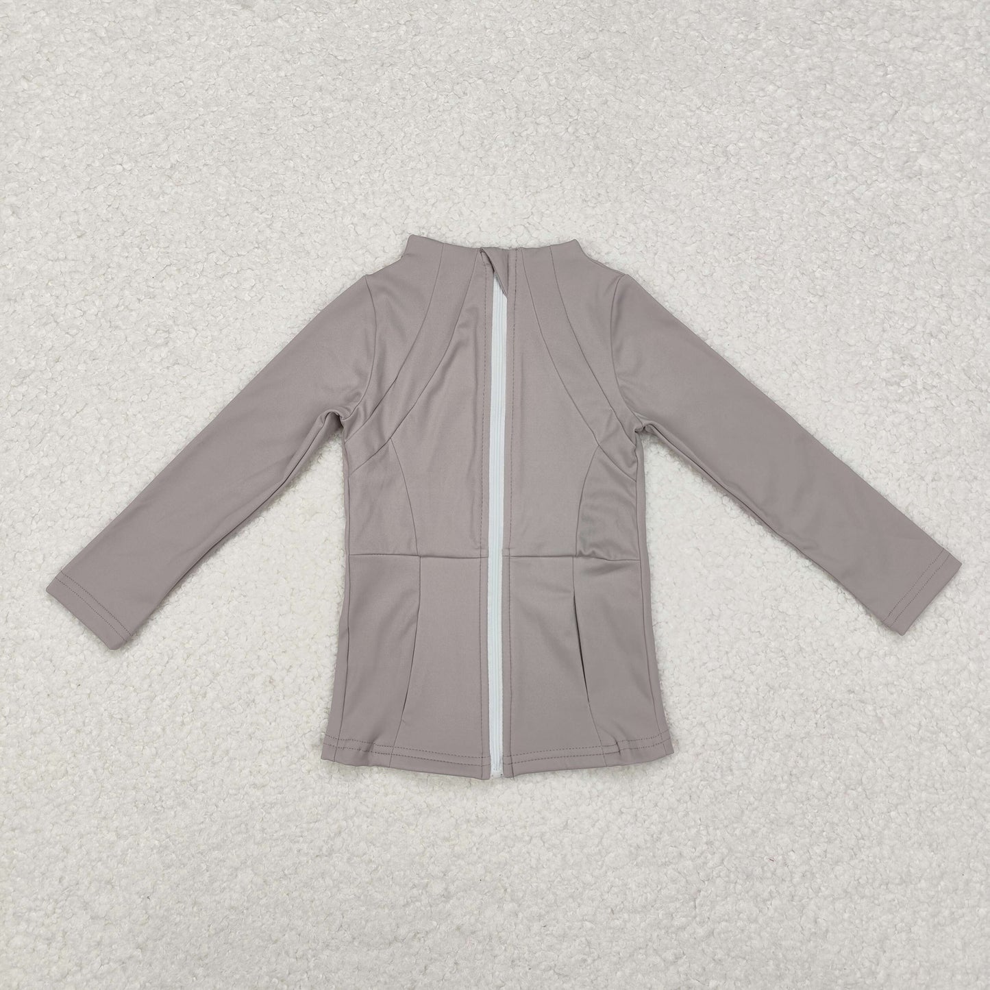 GT0679 Grey Color Girls Yoga Zipper Jackets Top