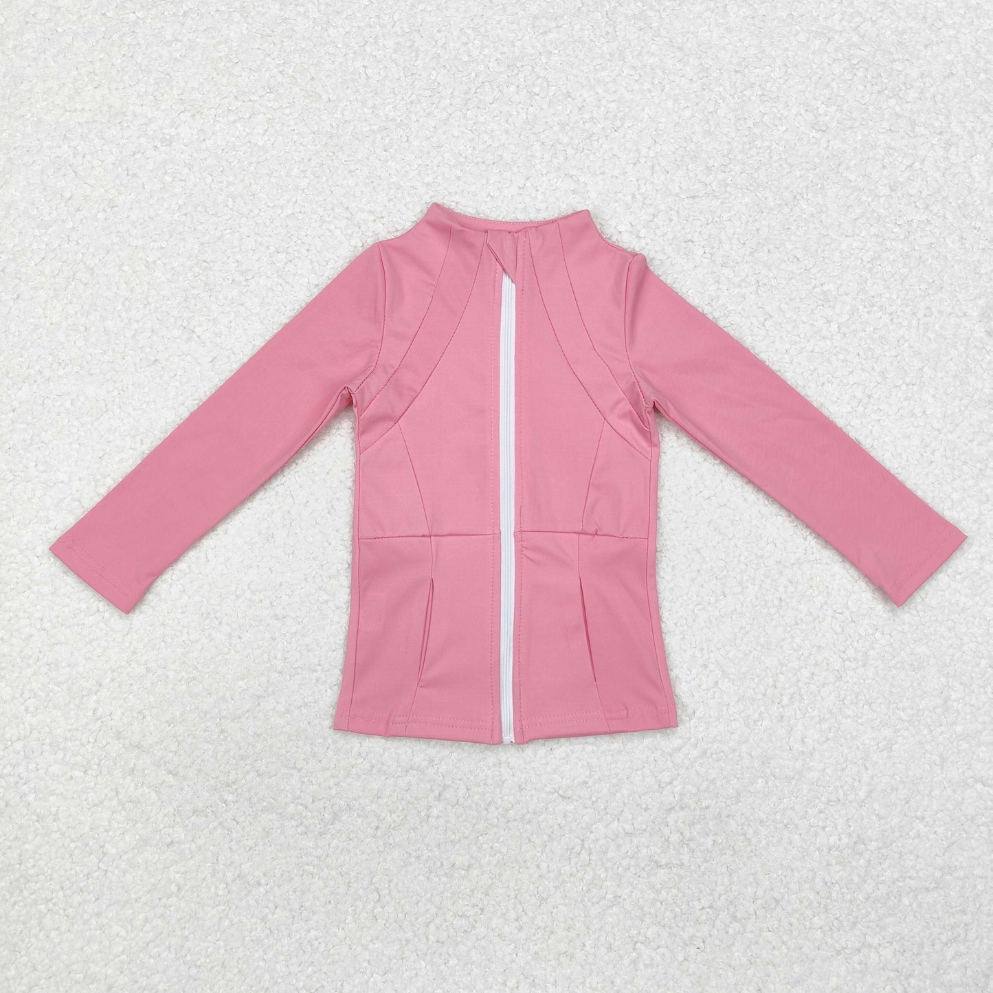 GT0680 Pink Color Girls Yoga Wear Zipper Jackets Top