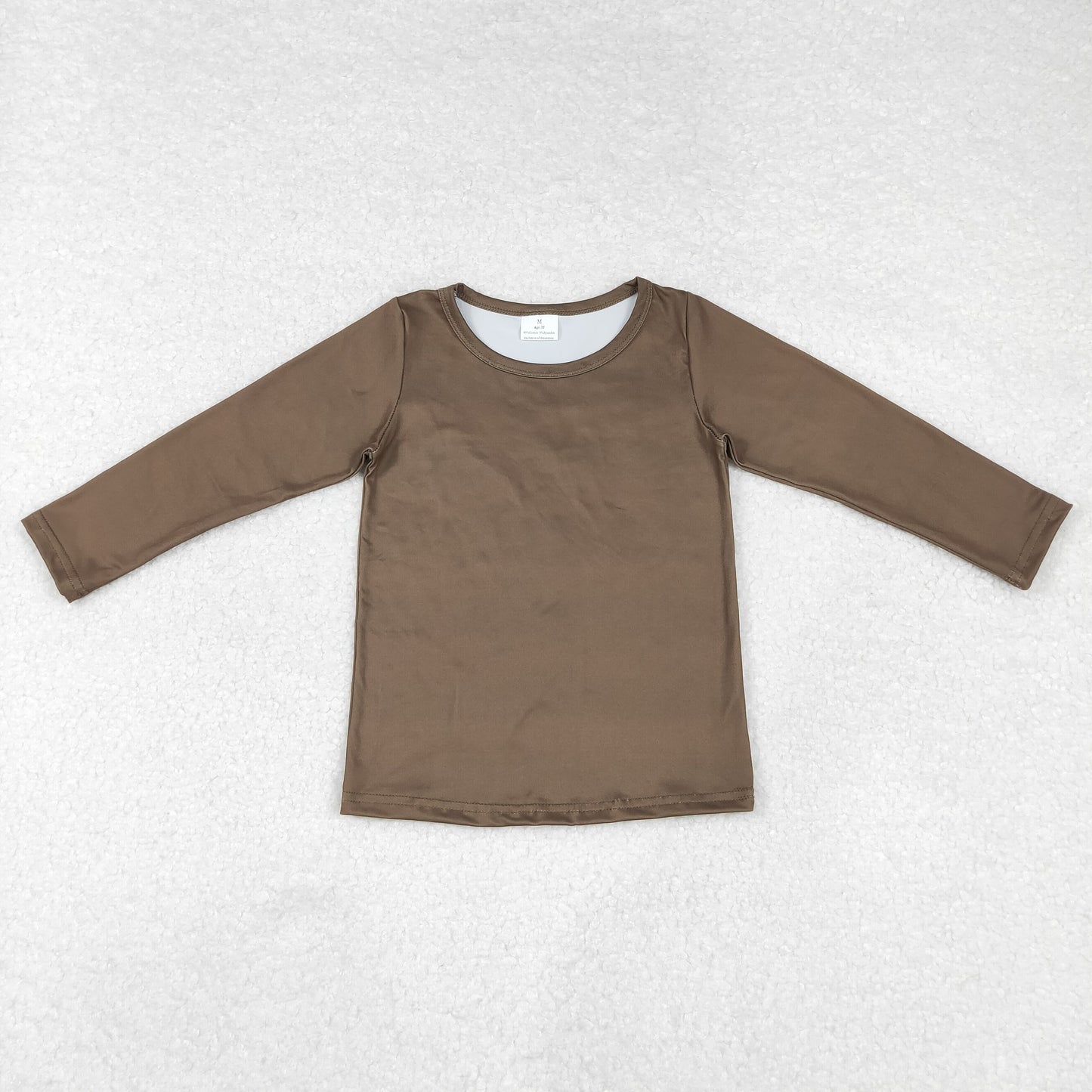 GT0799 Brown Color Kids Fall Tee Shirts Top