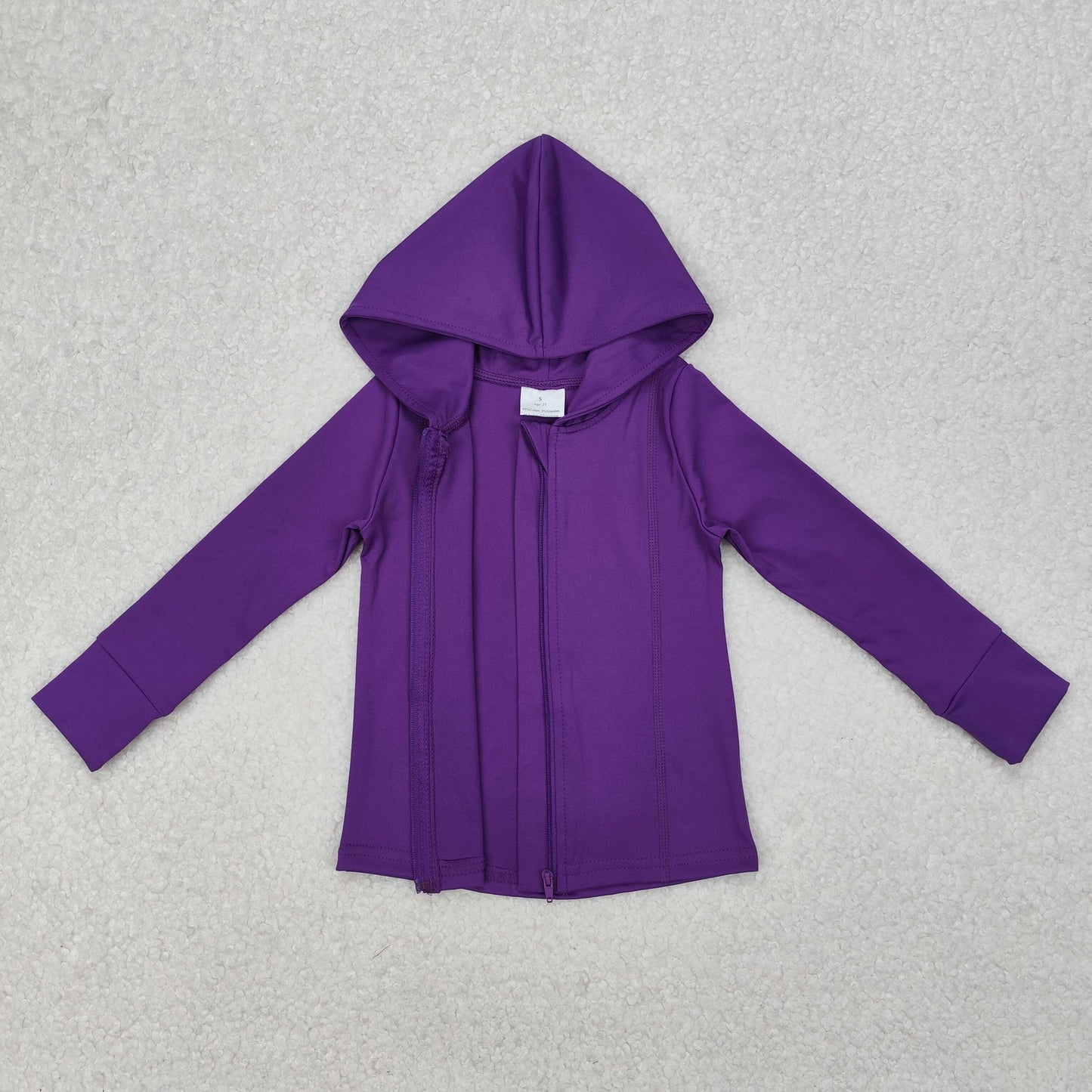 GT0807 Purple Color Girls Yoga Zipper Jackets Sports Top
