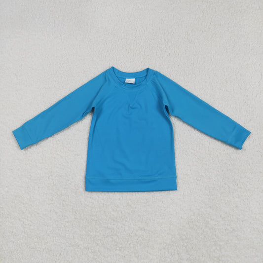 GT0969 Blue Color Girls Long Sleeve Yoga Tee Shirts Top