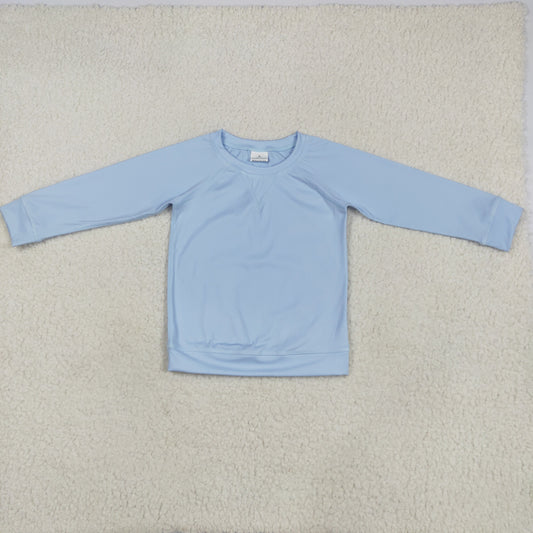 GT0970 Blue Color Girls Long Sleeve Yoga Tee Shirts Top