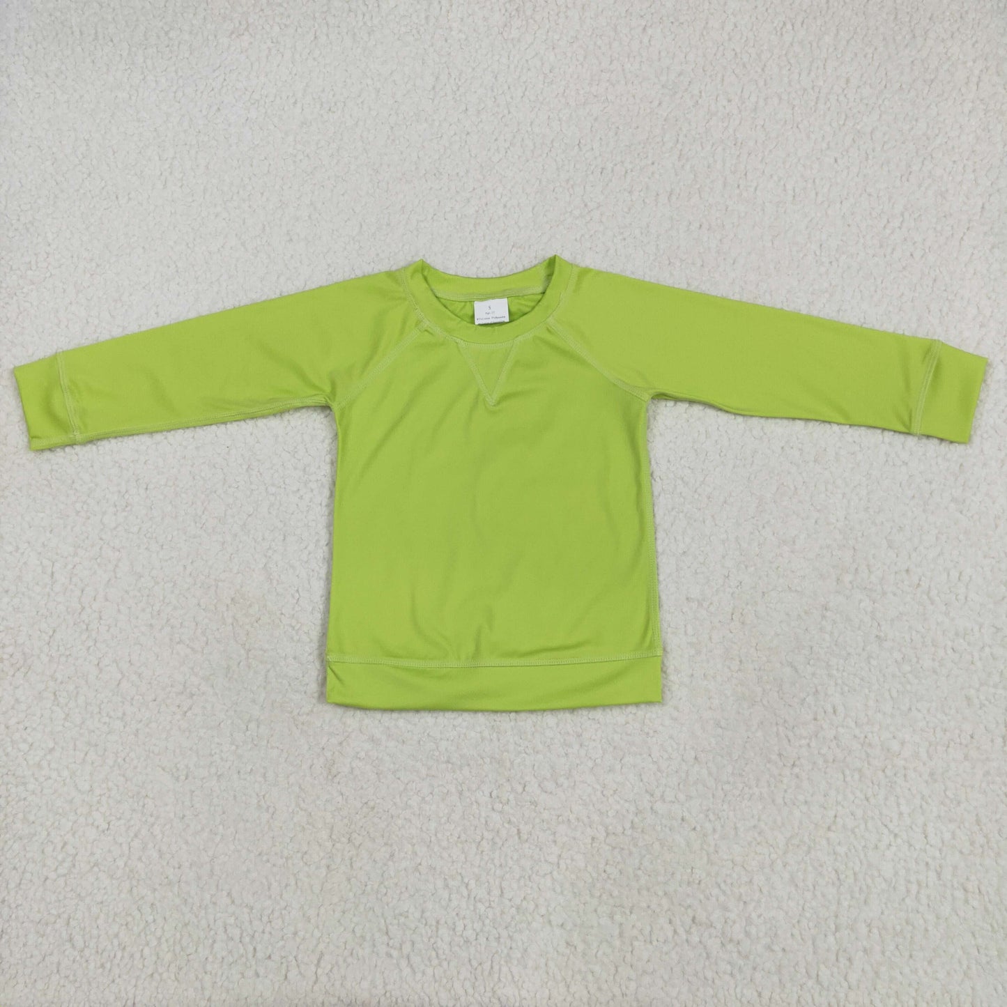 GT0971 Green Color Girls Long Sleeve Yoga Tee Shirts Top