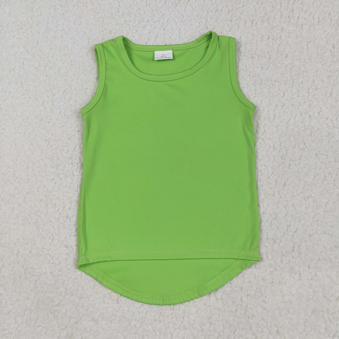 GT0985 Green Tank Girls Summer Yoga Tee Shirts Top