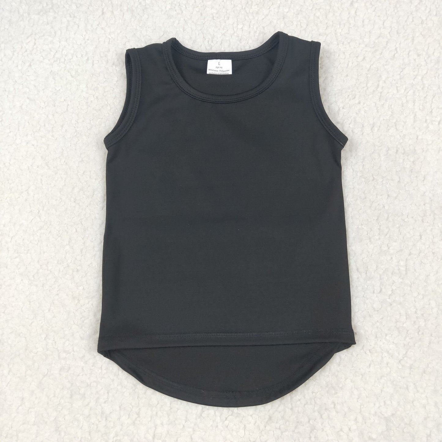 GT0987 Black Tank Girls Summer Yoga Tee Shirts Top