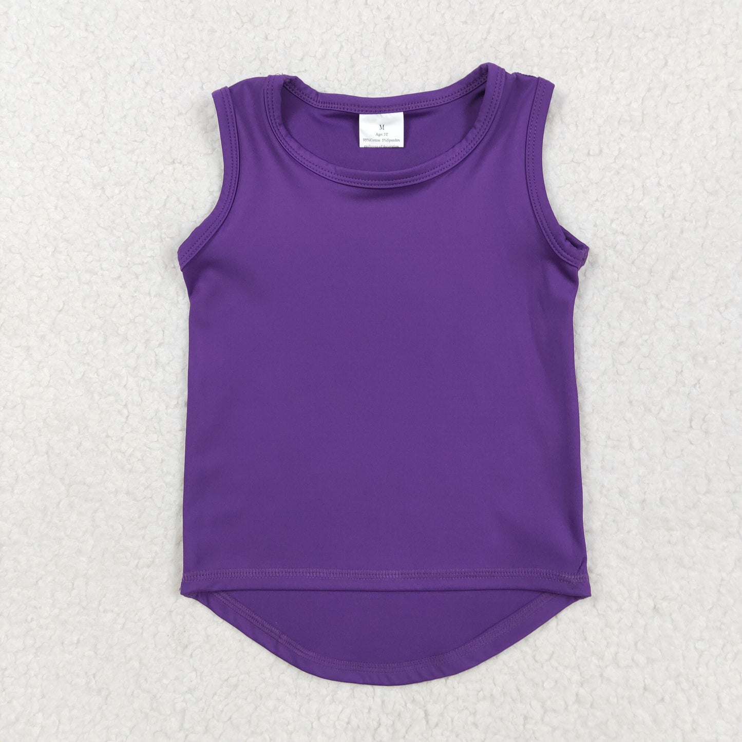 GT0996 Purple Girls Summer Yoga Tank Top