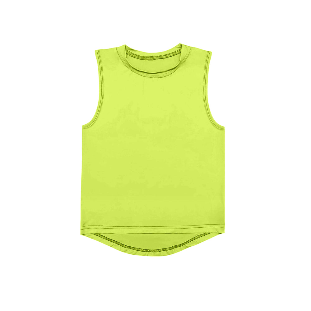 (Pre-order)GT0998 Yellow Girls Summer Yoga Vest Top
