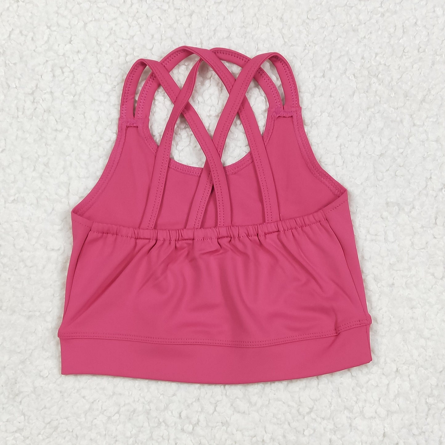 GT1010 Hot Pink Girls Summer Yoga Tank Top