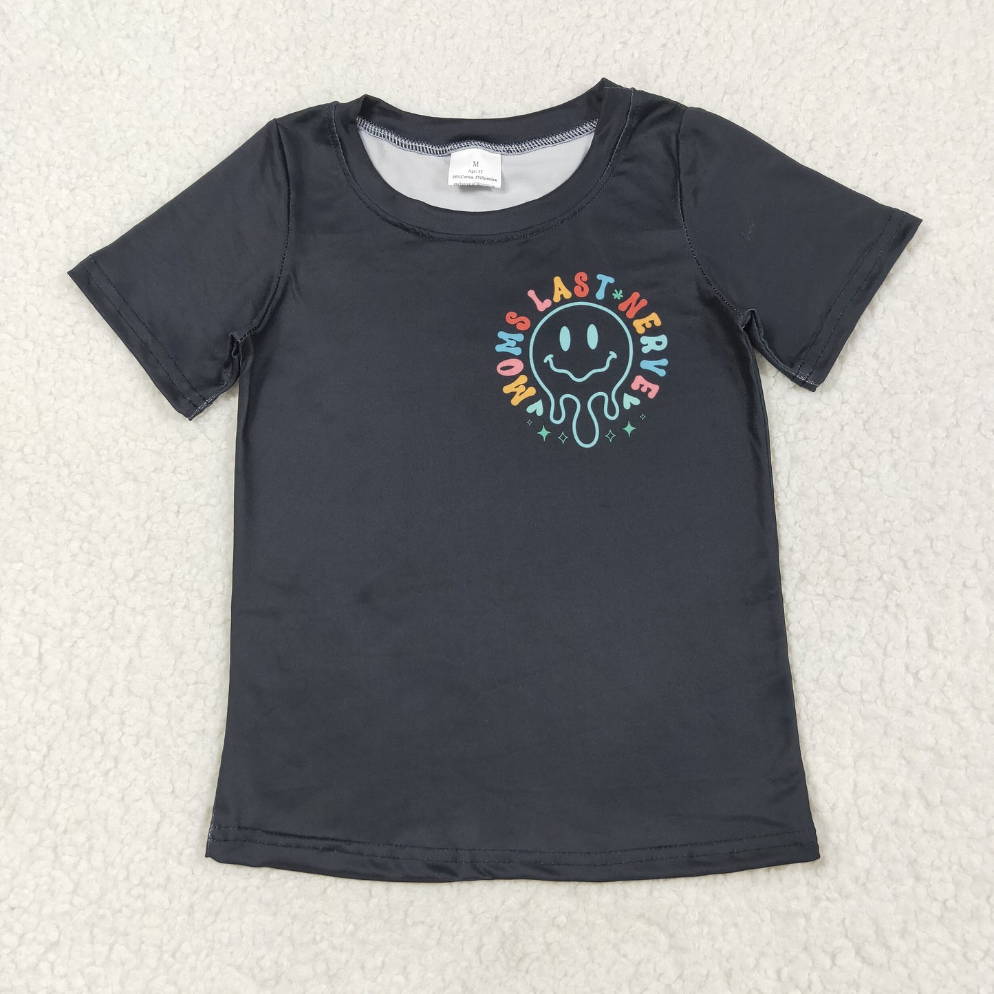 GT1026 ON MY MOMS LAST NERVE Print Girls Summer Tee Shirts Top