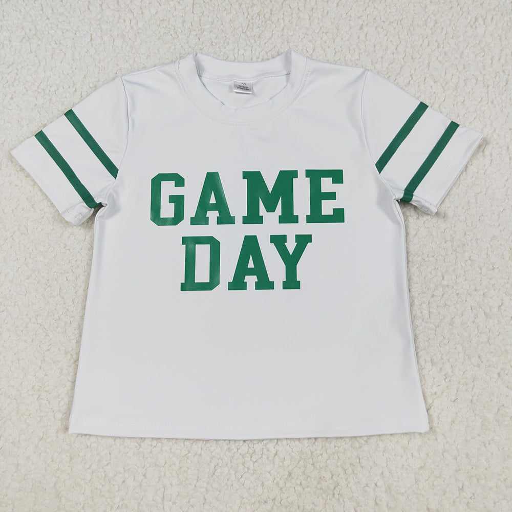 6 Colors Game Day Vinyl Kids Summer Tee Shirts Top Sibling Wear
