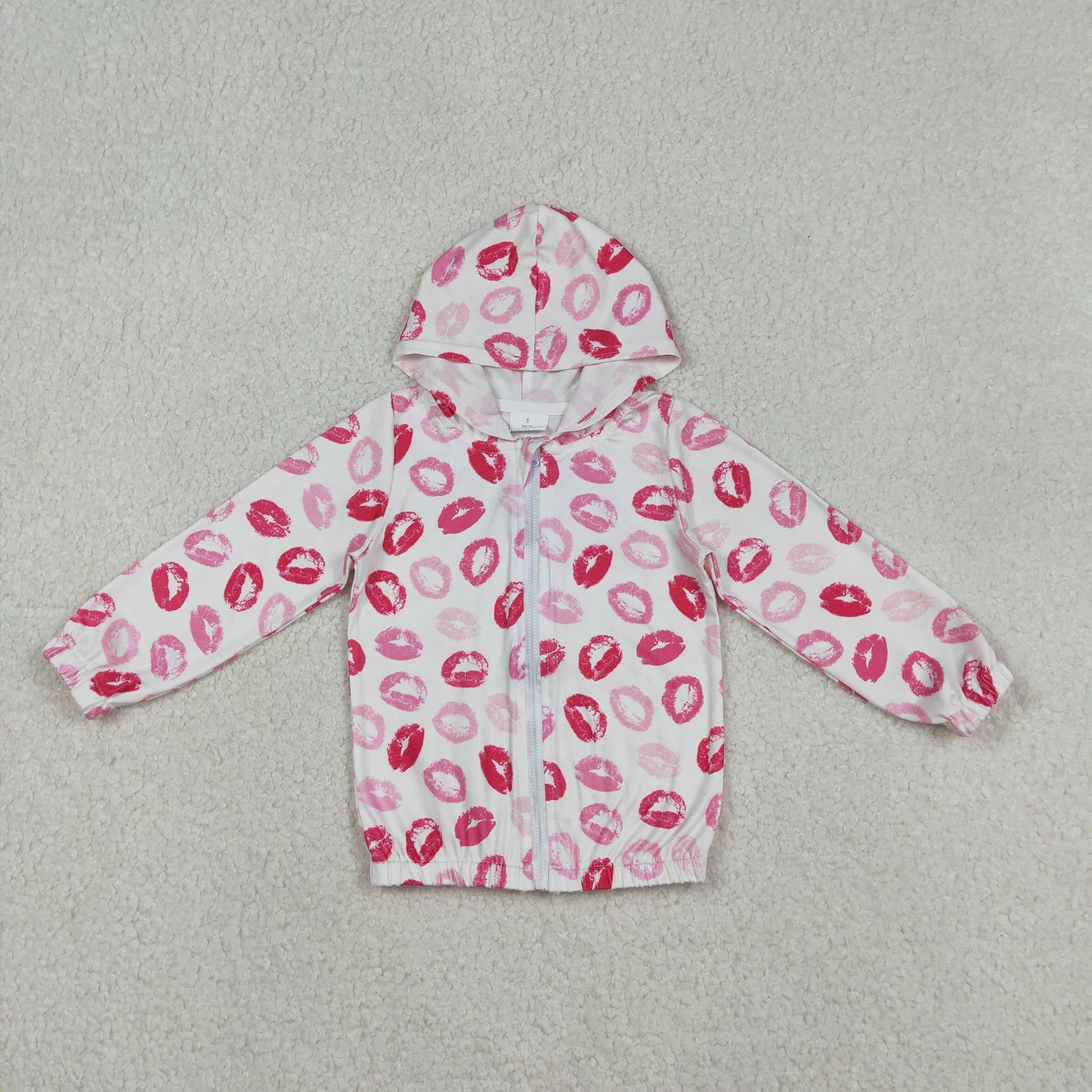 Pink Kiss Print Girls Valentine's Day Vest Top & Hoodie Jackets Sisters Wear