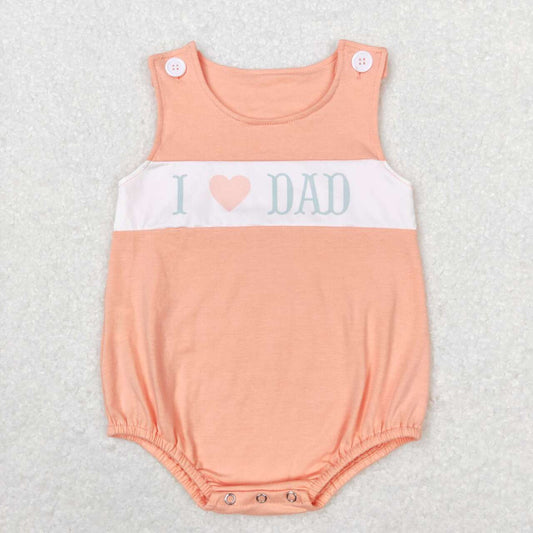 SR1350  I LOVE DAD Print Baby Boys Summer Romper