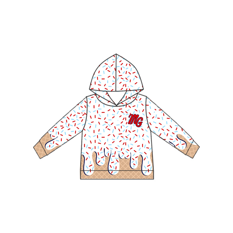 (Split Order Preorder) Deadline March.24 Team's MG White Print Kids Hoodie Tee Shirts Top