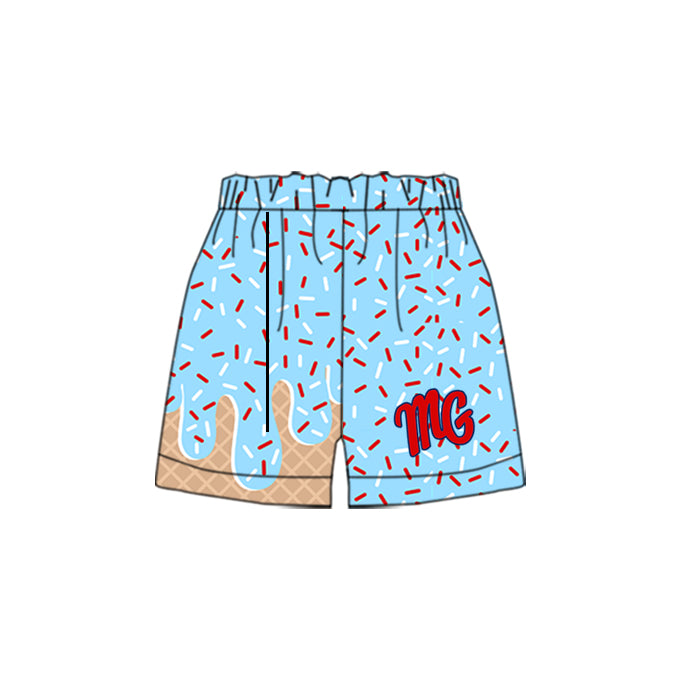 (Split Order Preorder) Deadline March.24 Team's MG Blue Print Kids Bottom Shorts