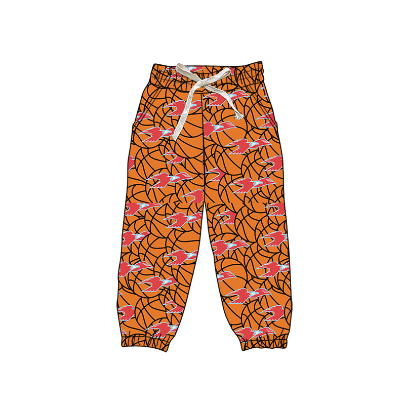 (Custom Design Preorder MOQ 5 Each Design) Team's LCC Thunderbirds Basketball Print Joggers Bottom Pants Mom and Me Matching Clothes