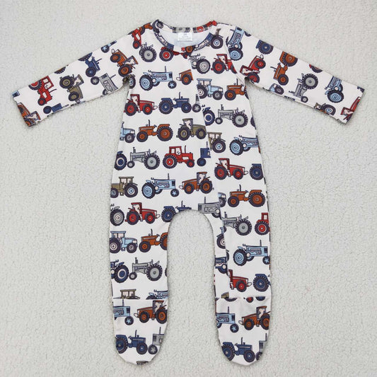 (Promotion)Baby boys Tractor footed fall sleeper romper      LR0072