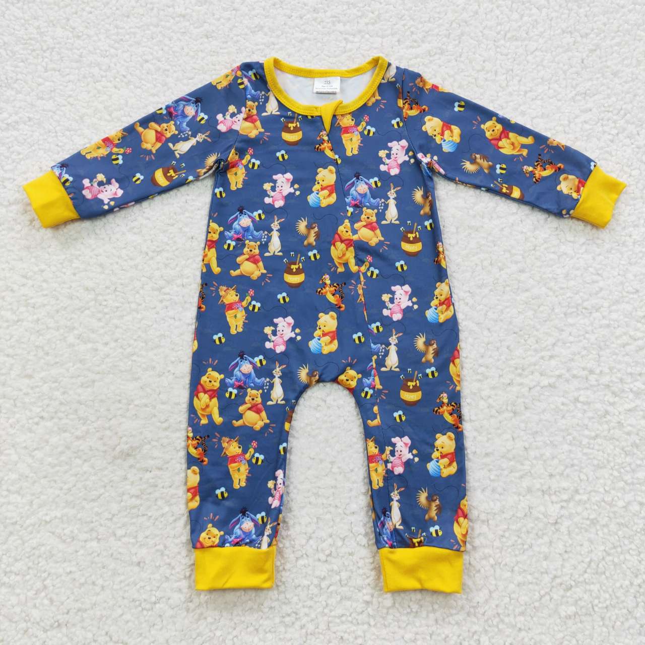 LR0347 Cute little bear baby zipper romper