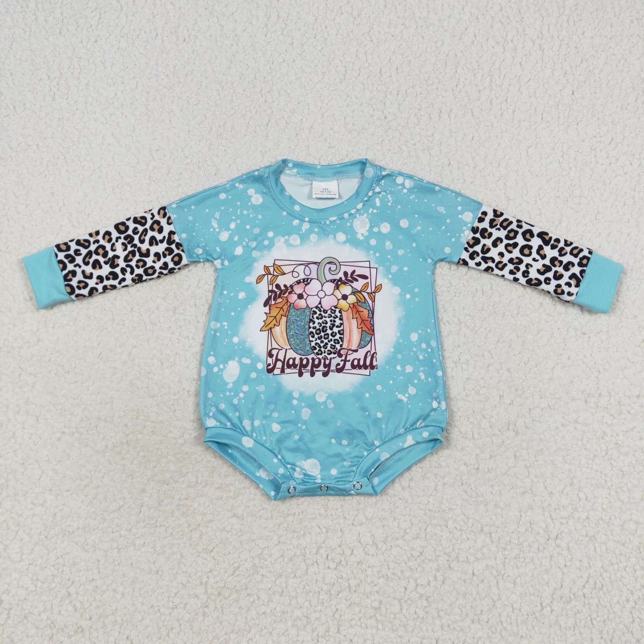LR0357 Happy fall pumpkin baby girls romper