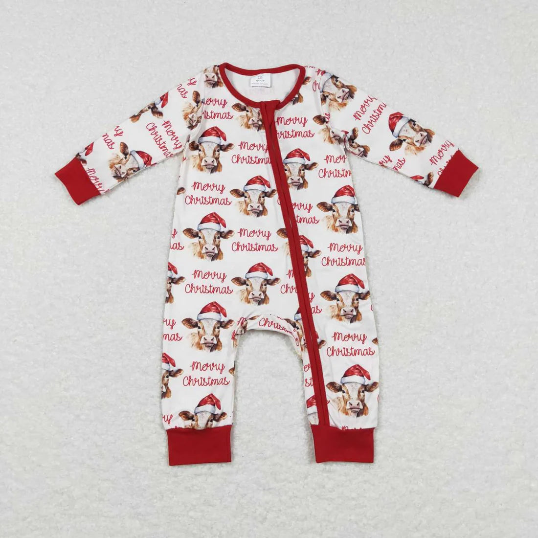 Merry Christmas Cows Print Family Matching Clothes