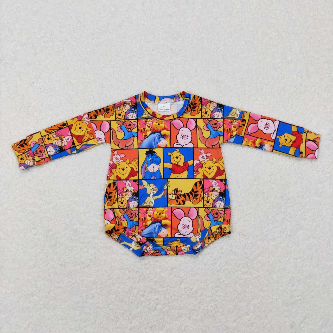 LR0741 Cartoon Bear With Friends Print Baby Kids Romper
