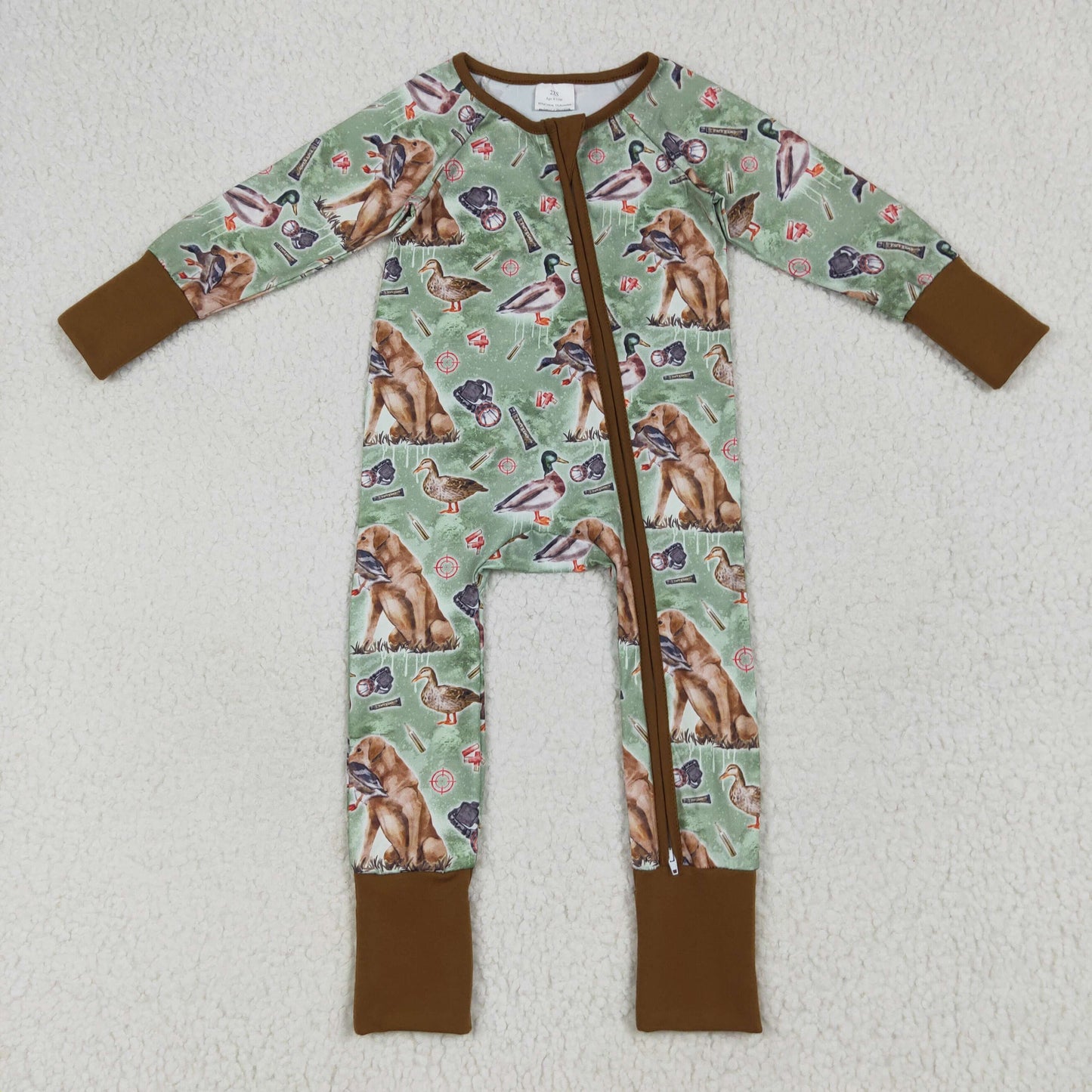 Dog Duck Hunting Print Boys Pajamas Matching Clothes