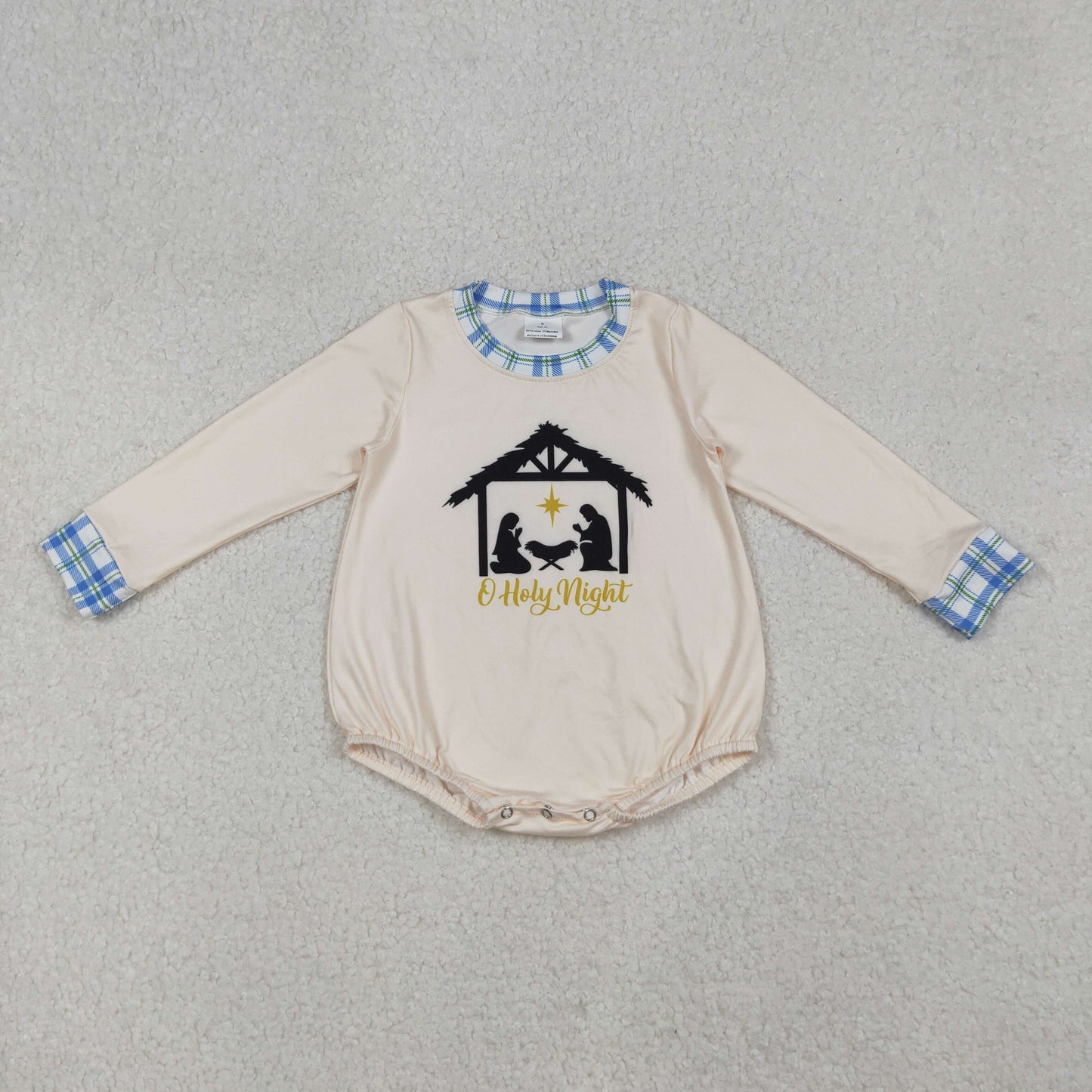 Nativity Plaid Print Boys Christmas Clothes Brothers Matching Wear