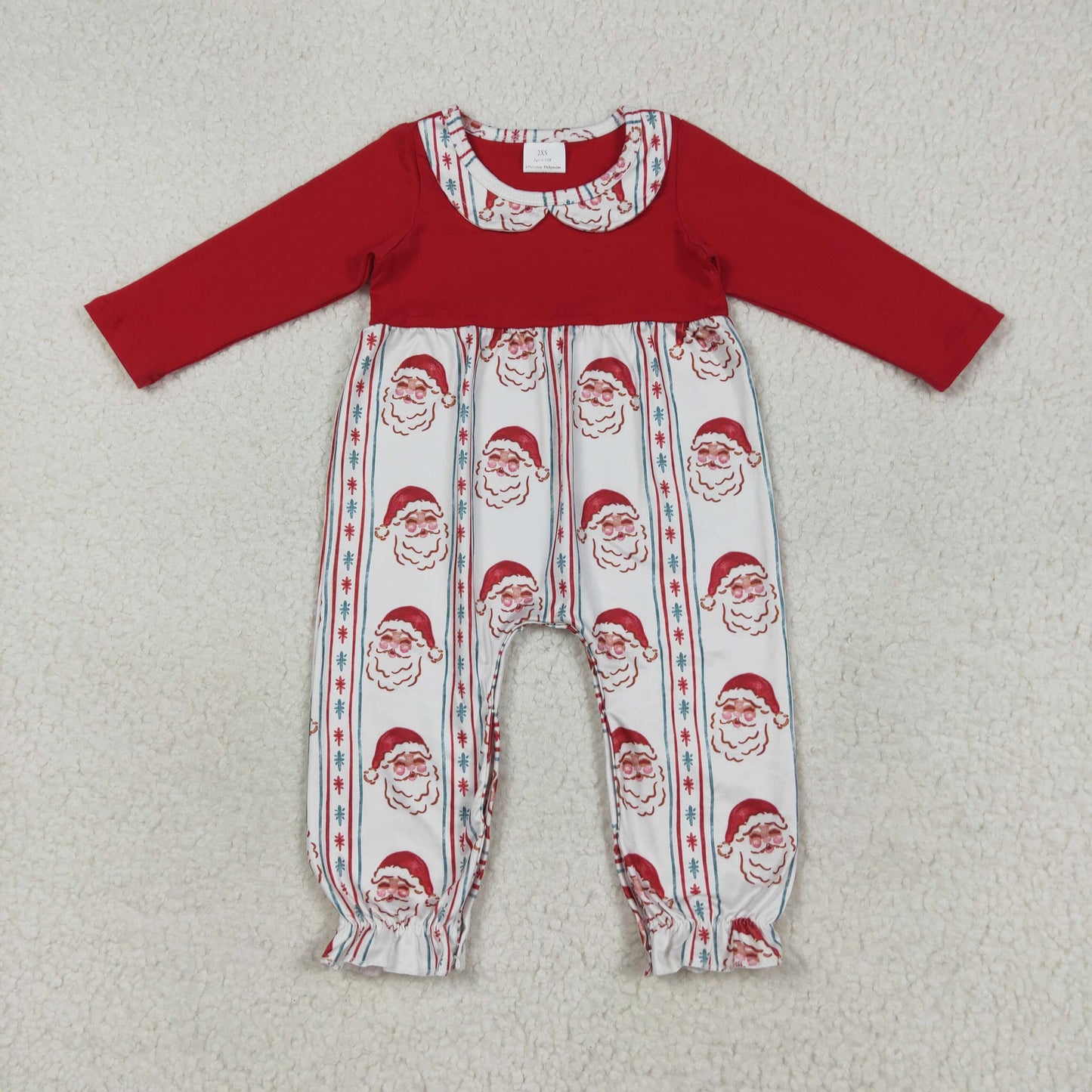 LR2331 Santa Baby Girls Christmas Romper