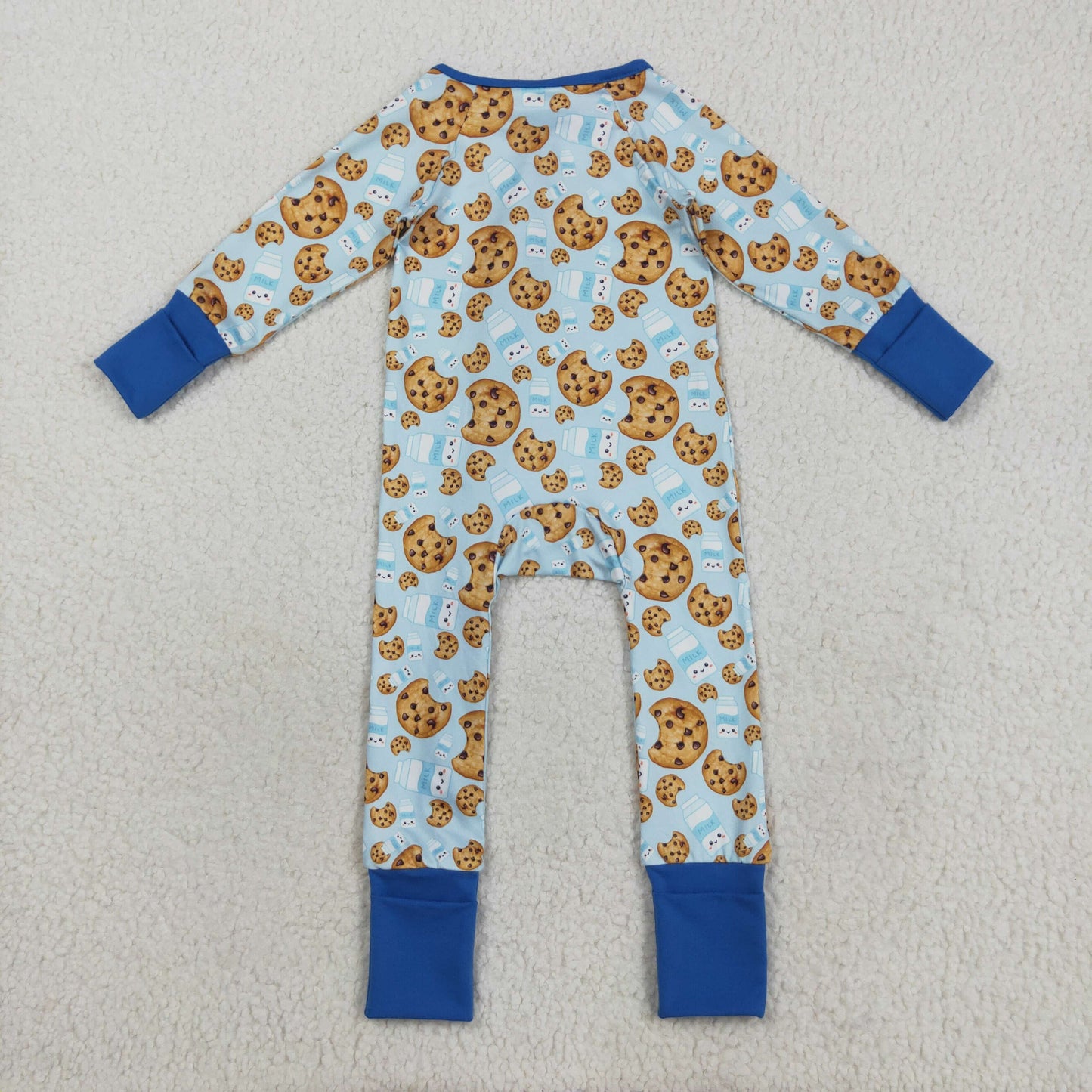 Cookies Milk Print Baby Fall Matching Romper Sibling Wear