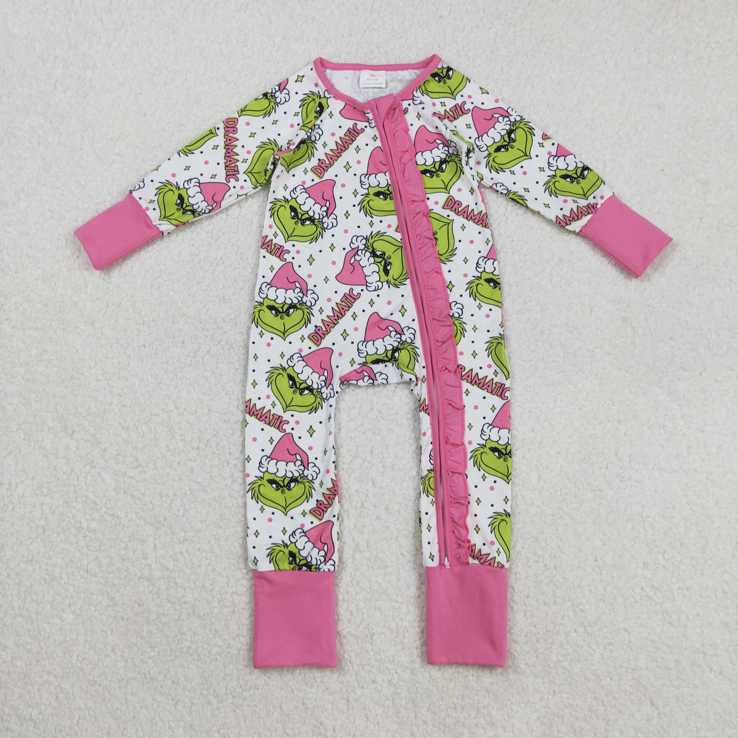 Green Frog Pink Girls Christmas Clothes Sisters Matching Wear