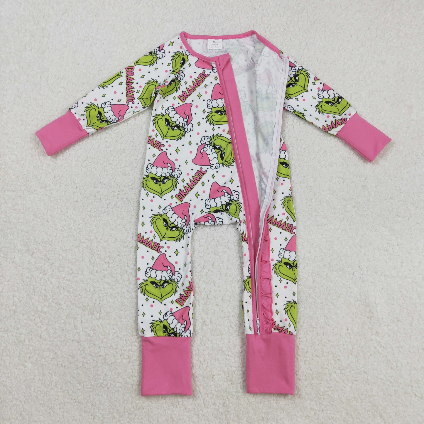 Green Frog Pink Girls Christmas Clothes Sisters Matching Wear