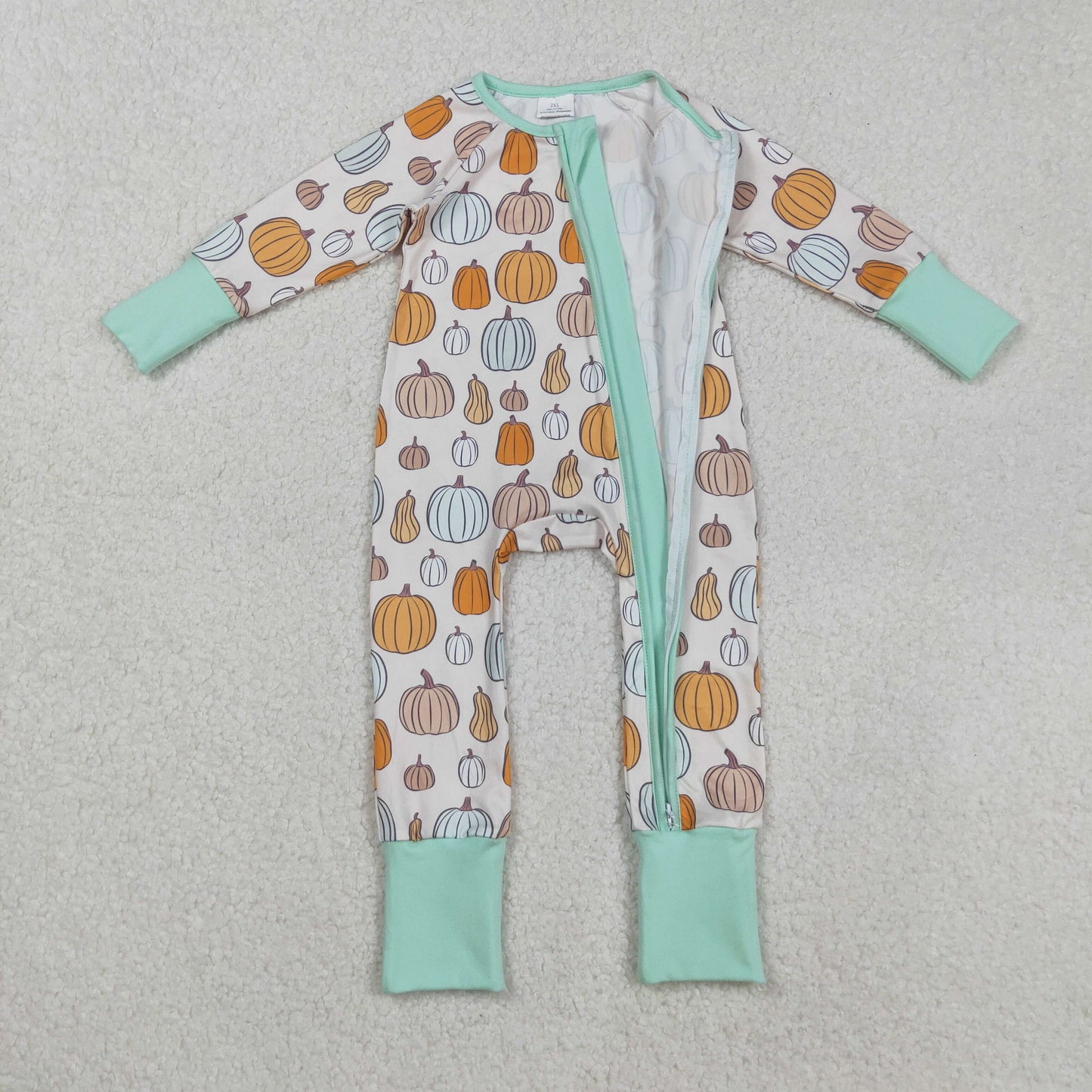 Pumpkin Print Kids Fall Pajamas Matching Clothes