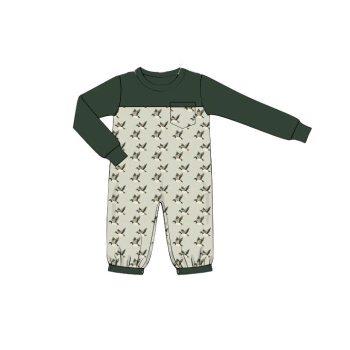 (Pre-order)LR2747 Duck Print Baby Boys Fall Romper